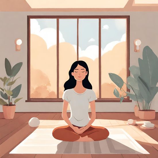 mindfulness-girl-at-her-minimalist-home